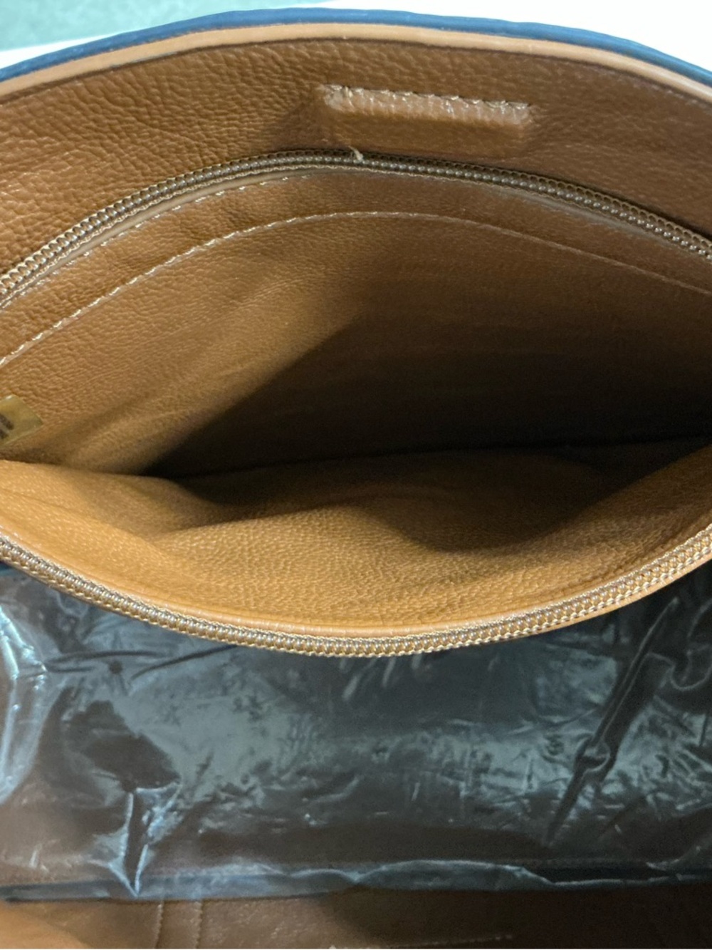 Marc New York Navy Leather Tote with Gold Charm - Picture 14 of 15